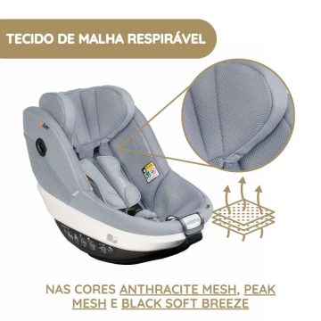 BeSafe Cadeira Auto Beyond 360 tecido de malha respirável