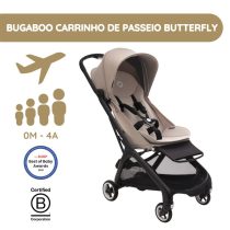 Bugaboo Carrinho de Passeio Butterfly - Black_Desert Taupe