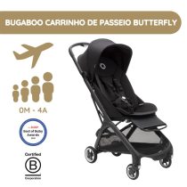 Bugaboo Carrinho de Passeio Butterfly - Black_Midnight Black