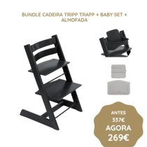 Stokke Bundle Cadeira Tripp Trapp + Baby Set + Almofada - Black