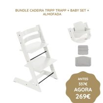 Stokke Bundle Cadeira Tripp Trapp + Baby Set + Almofada - White