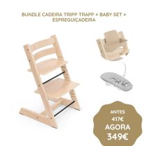 Stokke Bundle Cadeira Tripp Trapp + Baby Set + Espreguiçadeira - Natural