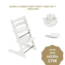 Stokke Bundle Cadeira Tripp Trapp + Baby Set + Tabuleiro - White