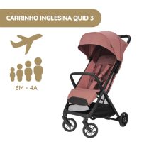 Carrinho de Bebé Compacto Quid 3 da Inglesina - Aurora Pink