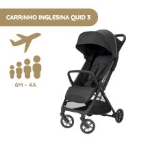 Carrinho de Bebé Compacto Quid 3 da Inglesina - Cosmic Black