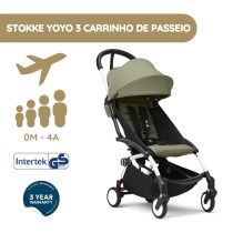 Stokke YOYO 3 Carrinho de Passeio - White + Color Pack - Olive