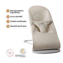 BabyBjorn Espreguiçadeira Balance Soft Woven/Jersey/Mesh - Beige Claro