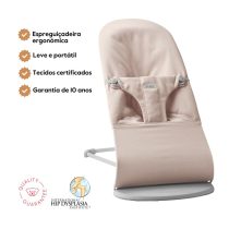 BabyBjorn Espreguiçadeira Bliss Woven Melange - Rosa Claro
