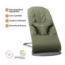 BabyBjorn Espreguiçadeira Bliss Woven Pétala - Verde Oscuro
