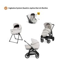 Carrinho de Bebé Inglesina System Quattro Aptica Darwin Recline - Opal Ivory