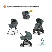 Carrinho de passeio Inglesina System Quattro Aptica Darwin Recline - Emerald Green