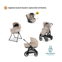 Carrinho de passeio Inglesina System Quattro Aptica Darwin Recline - Pashmina Beige