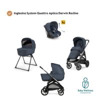 Carrinho de passeio Inglesina System Quattro Aptica Darwin Recline - Resort Blue
