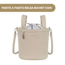 Pasito a Pasito Bolsa Bucket Icon Cream