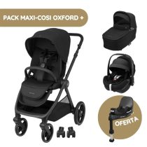 Maxi-Cosi Carrinho de Passeio Oxford Plus + Pebble 360 Pro2 + Base FamilyFix 360 Pro - Twillic Black