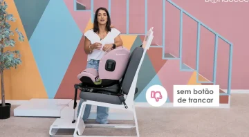 A cadeira Stardust não tem um botão de bloqueio para impedir de virar para a frente muito cedo