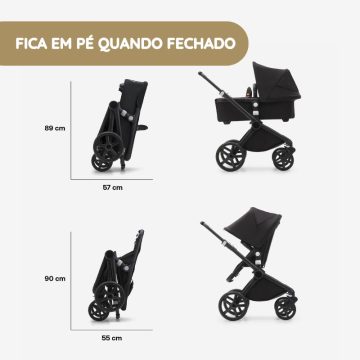 Bugaboo Carrinho de Bebé Fox Cub Fica em pé quando fechado