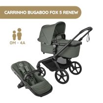 Carrinho de Bebé Bugaboo Fox 5 Renew - Negro/Forest Green