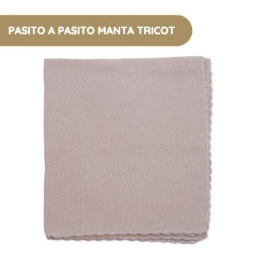 Pasito a Pasito Manta Tricot - Rosa