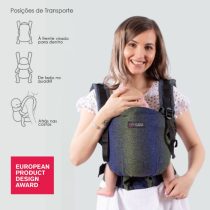 Isara Mochila Portabebé The ONE One size - Pixelated Blue Planet