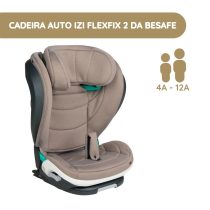 BeSafe Cadeira Auto Flex FIX 2 i-Size - Dark Sand SoftBreeze