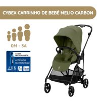 Cybex Carrinho de Bebé Melio Carbon - Moss Green